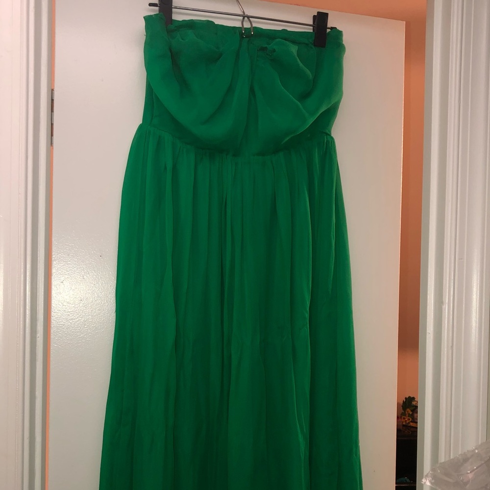Line & Dot Green Maxi Dress